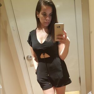 EXPRESS CUT OUT BLACK ROMPER.